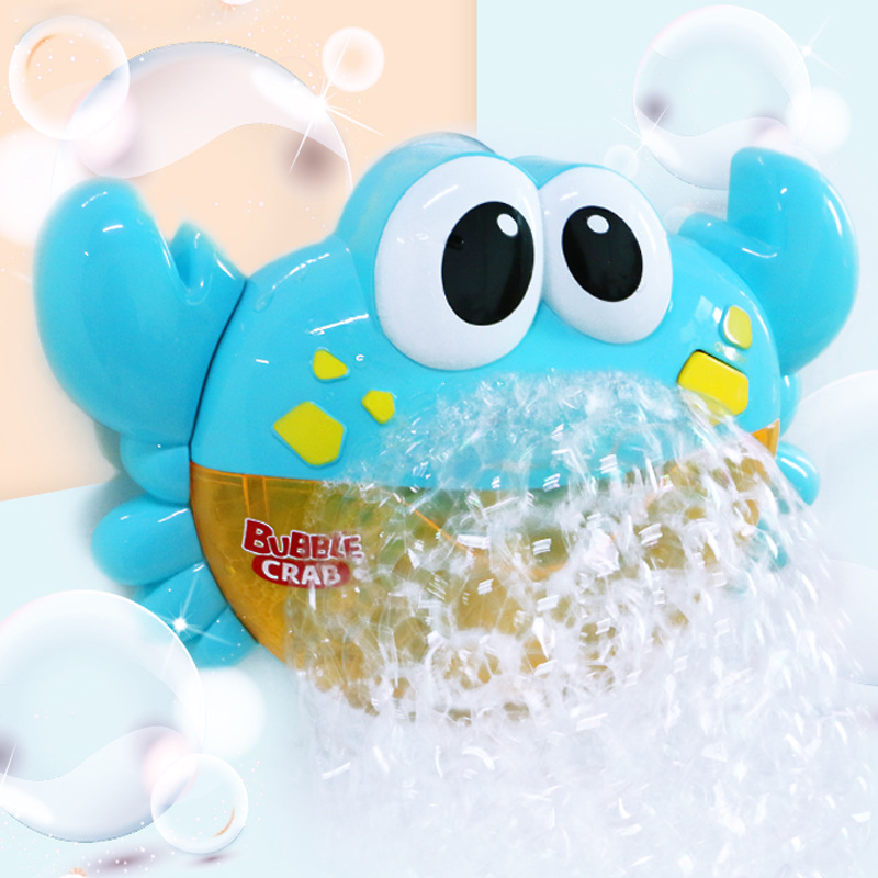 New Cute Crab Cartoon Baby Bath Bubble Toy Shower Kids Toys Automatic Blowing Bubble Maker Music Bubble Machine Children Gift