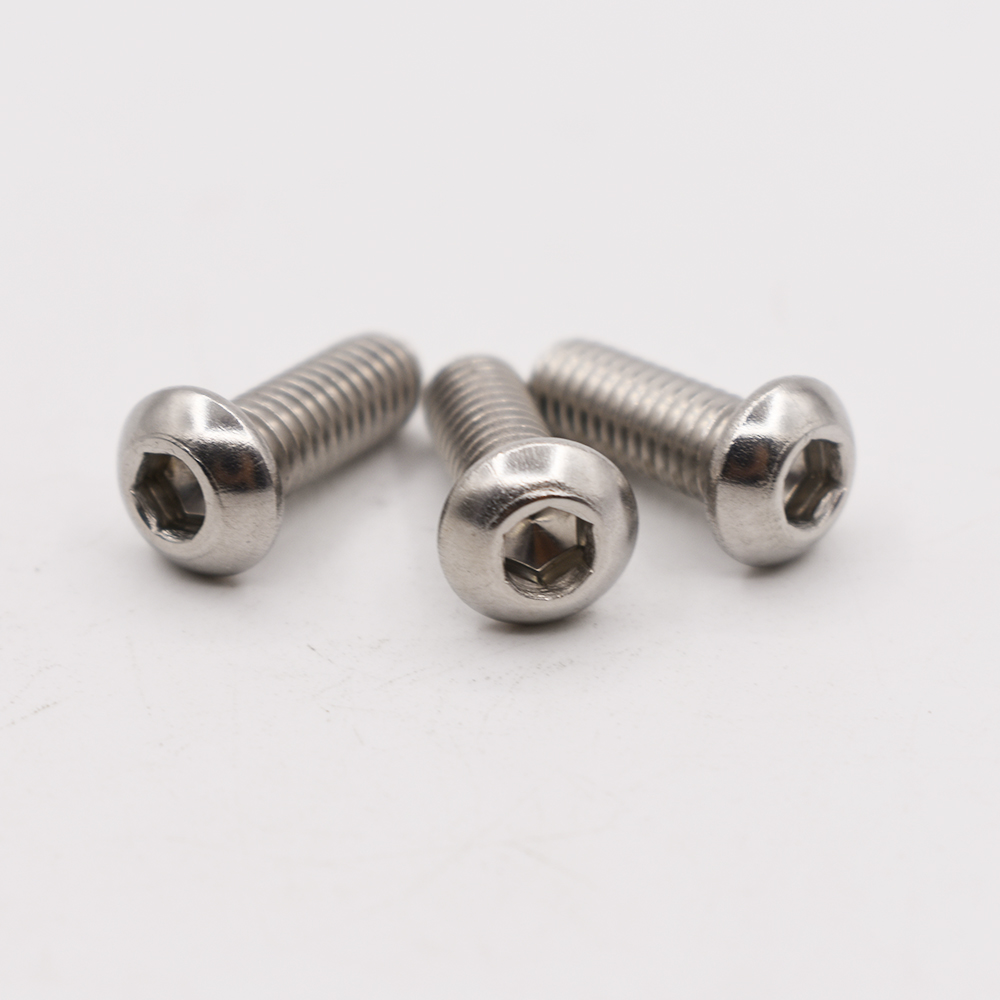 ISO7380 304 Stainless Steel Hexagon Socket Button Head Screws M6 8-60mm Length Round Head Cap Screw Mushroom Head Hex Screws