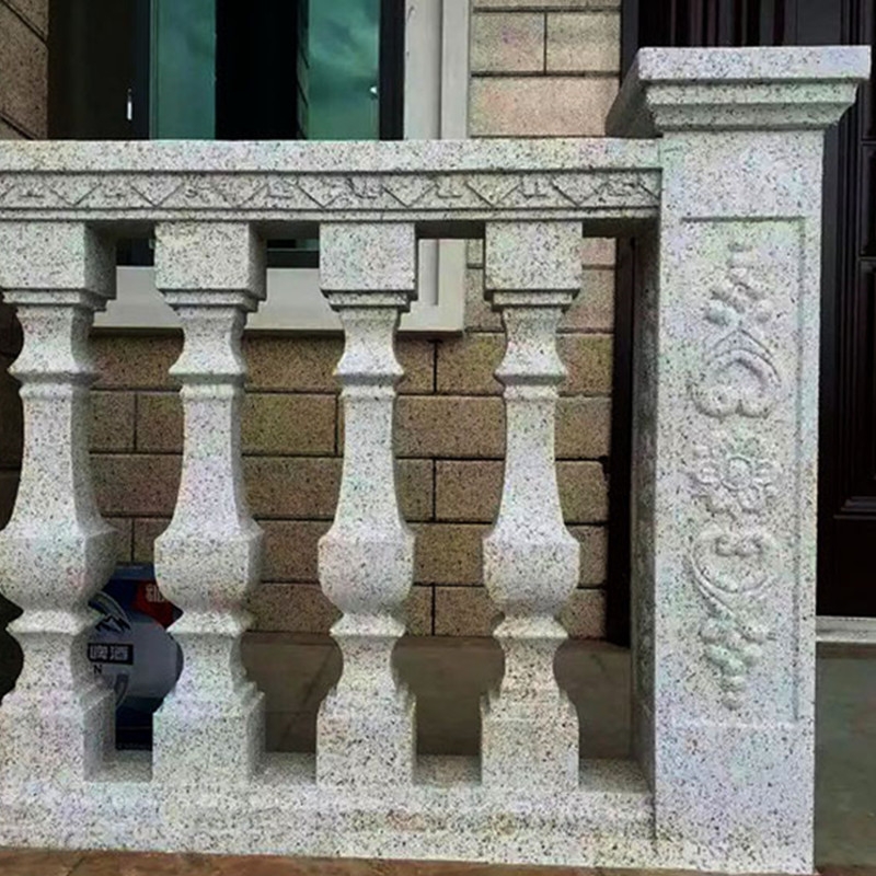 GRC Construction Rock Taxture Orchid Lotos Maple Balcony Baluster Side Column Durable Precast Cement Guysum Corner Pedestal Mold