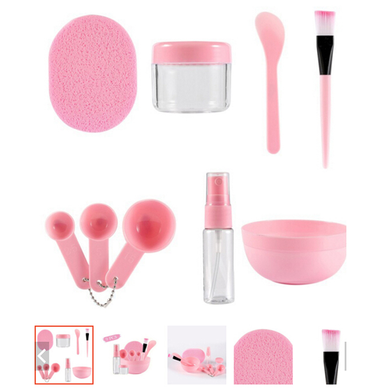 9 Pcs/Set DIY Facial Mask Tools Kit Bowl Brush Spoon Stick Bottle Sponge Top Quality Homemade Makeup Beauty Tool