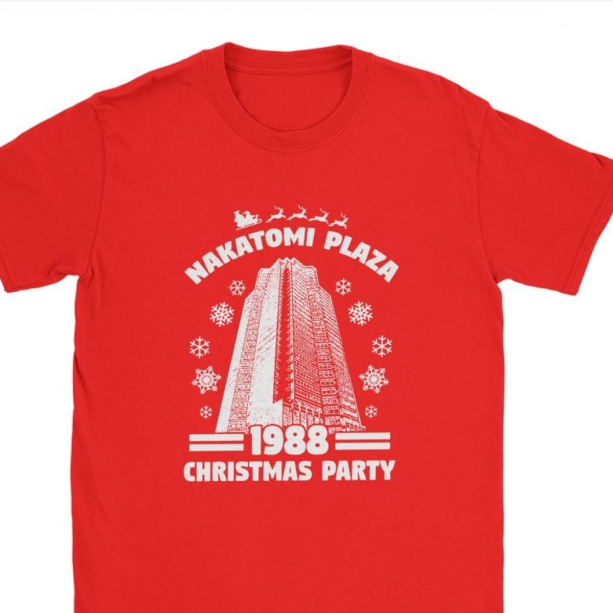Men's Tshirts Nakatomi Plaza Funny Christmas Party 1988 Tee Shirt O Neck Clothes Cotton Tee Shirt