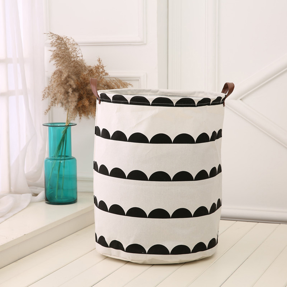 Fashion Bedroom Kids Toy Clothes Canvas Storage Bag Container Bathroom Laundry Basket