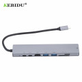 KEBIDU USB HUB C HUB to Multi USB 3.0 Adapter USB 2.0 Port SD/TF Card Reader USB-C PD for MacBook Pro 3.1 Splitter