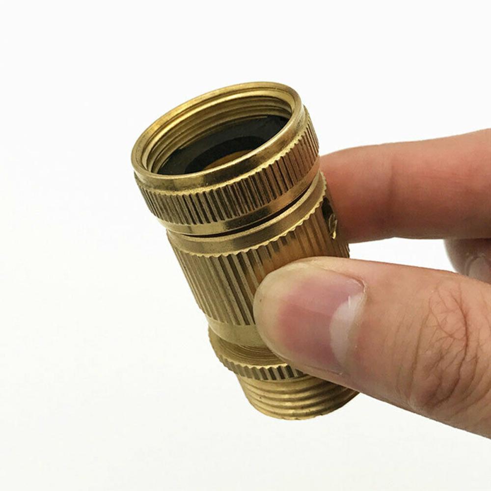 Garden Hose Quick Connector 3/4 Inch GHT Brass Easy Connect Fitting Yard Tool Universal Faucet Adapter Water Quick Coupling CSV