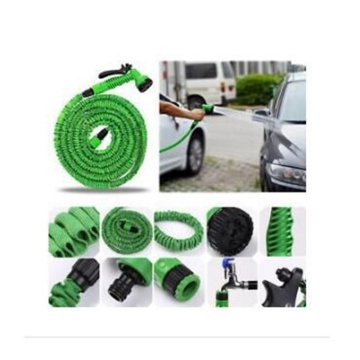Magic flexible garden water hose Garden Hose reels +spray Gun Expandable Car watering hose connector Blue & Green 25-200FT