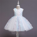 Flower Baby Girls Dress Lace Petal Wedding Party Dresses Formal First Communion Children Party Costumes Kids Baby Clothing
