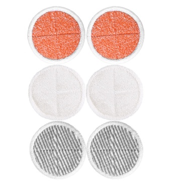 ELEG-6 Pack Mop Pads Replacement For Bissell Spinwave 2039A 2124 (Included 2x Soft Pads+2x Scrubby Pads+2x Heavy Scrub Pads)