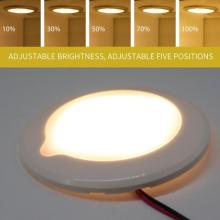 4LED Touch Dimmable Ceiling light Cabin Light for CarRoof Ultra-Thin Ceiling LED Panel Lamp Outer Ring Lampshade For RV ship Int