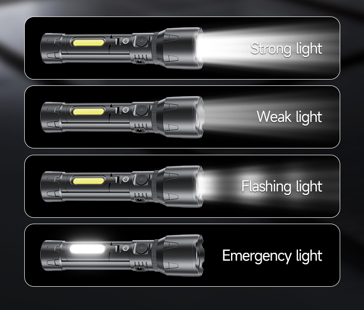 07-9191A-Super Bright Solar Charging Rechargeable Tactical Flashlight Torch