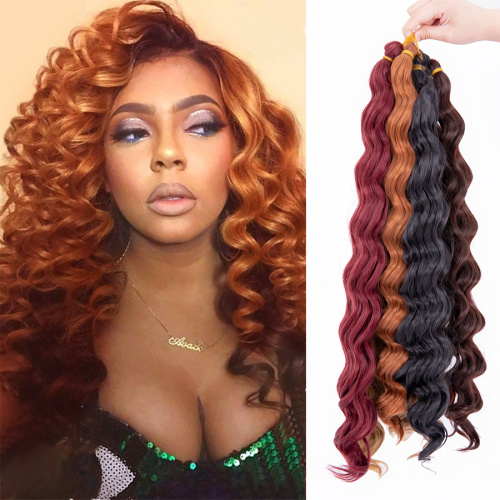 Synthetic Hair Bulk Deep Wave Crochet Hair Extension Supplier, Supply Various Synthetic Hair Bulk Deep Wave Crochet Hair Extension of High Quality