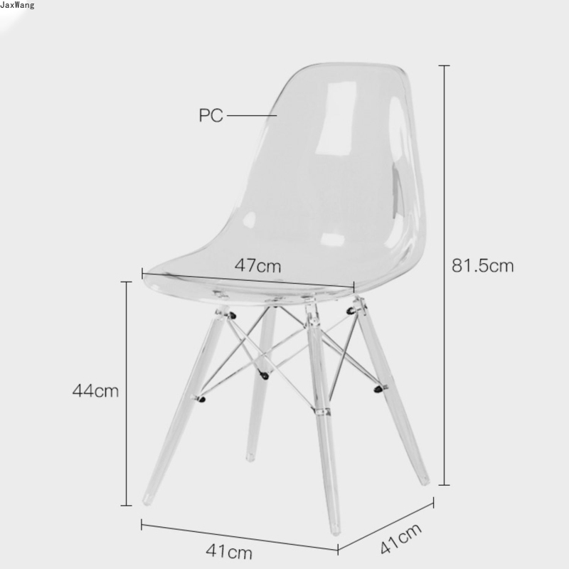 Nordic Dining Chair Customized Transparent Backrest Creative Chair Plastic Material Crystal Dining Chairs Household Furniture