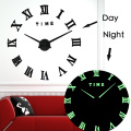 3D Real Big Wall Clock Rushed Mirror Sticker Diy Living Room Home Decor Fashion Watches Arrival Quartz Large 6