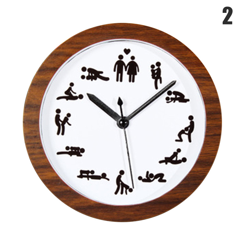 New Hot Round Desk Clocks 3D Original Wooden Alarm Clock Silent Table Clock SMD66