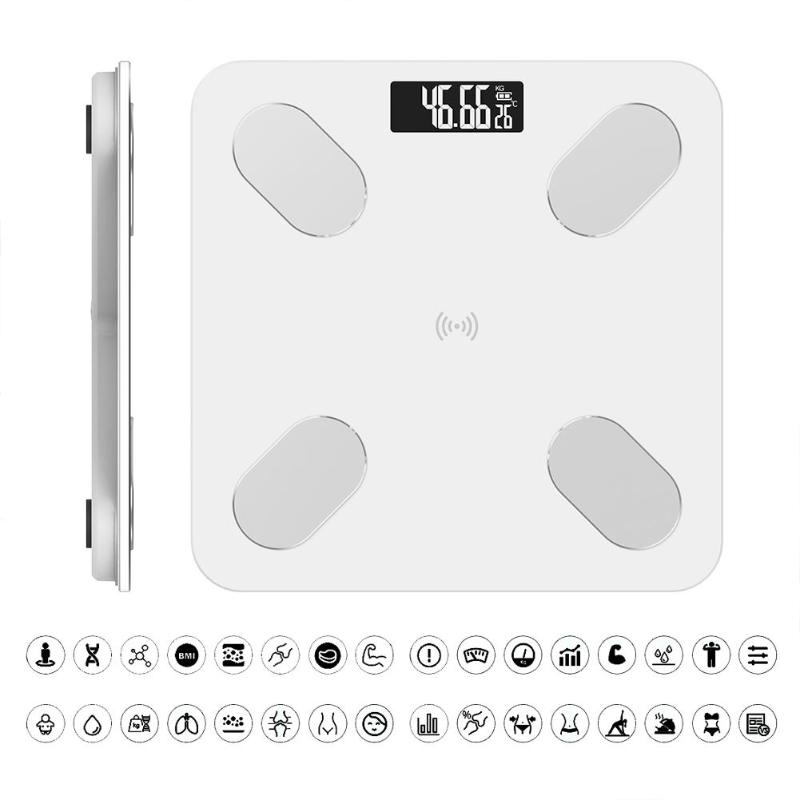 NEW Smart Bathroom Scales Accurate Electronic Digital Weight Scale Fat/Muscle/Visceral Fat Weighing Scale Bluetooth APP