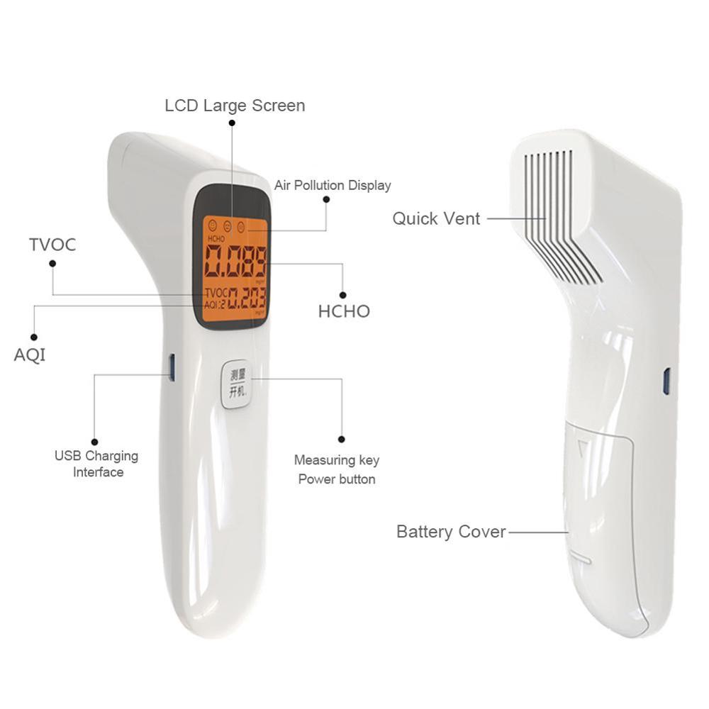 Test & measure Formaldehyde HCHO diagnostic tool air monitor gas Detector meter portable analyzer sensor meter USB Rechargeable