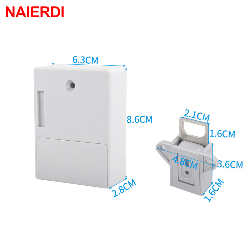 NAIERDI Digital Cabinet Intelligent Electronic Locks Invisible Sensor Lock EMID IC Card Drawer For Wardrobe Furniture Hardware