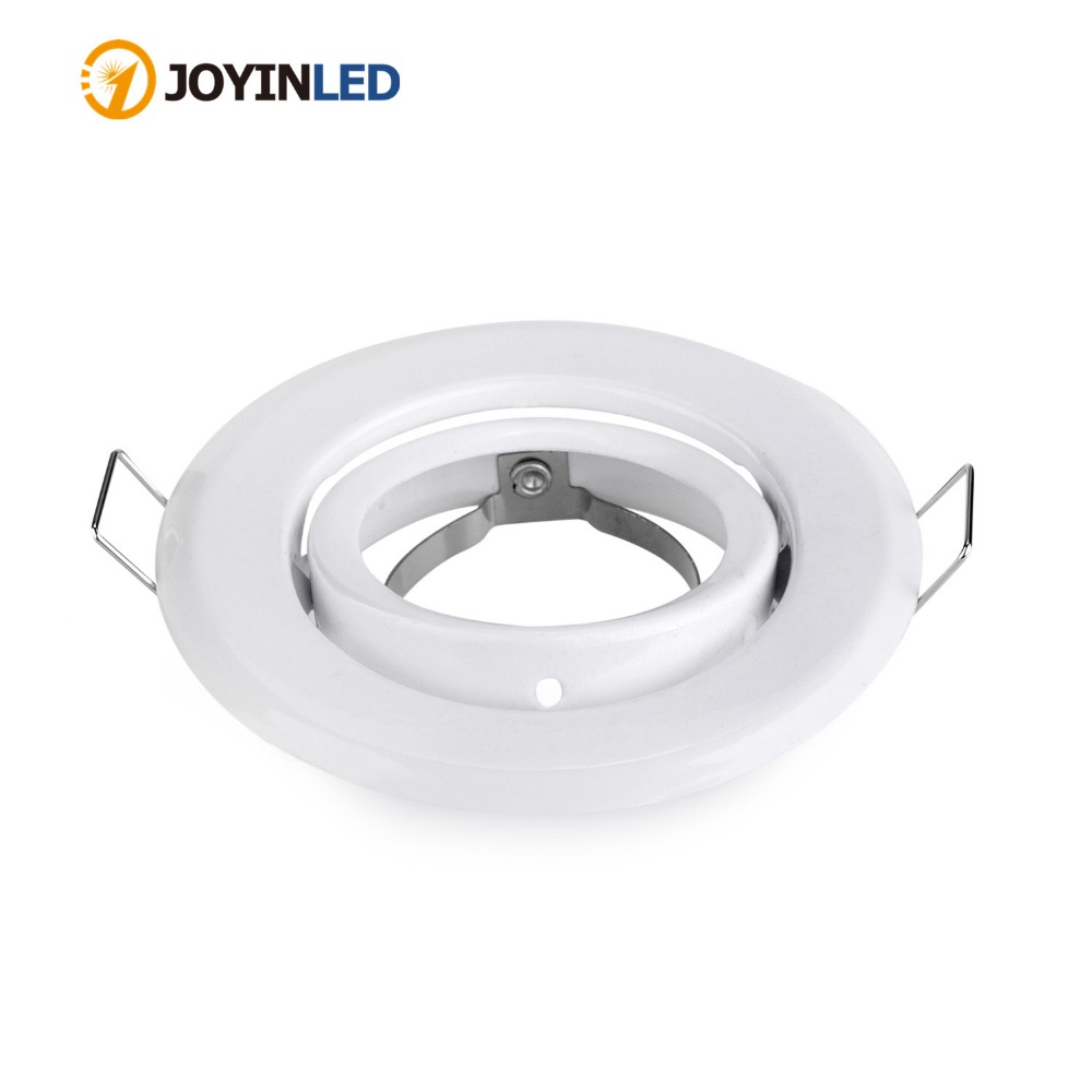 10pcs/lot Round White adjustable mr16 gu5.3 gu10 spotlight halogen bulb frame holder downlight ceiling light fixture GU10 MR16