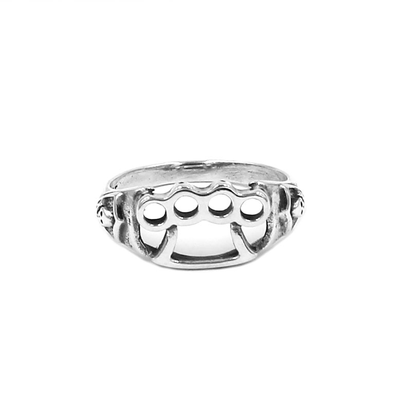 Fashion S925 Sterling Silver Knuckles Boxing Glove Skull Ring Classic Motor Biker Finger Ring For Mens Women SWR0950A