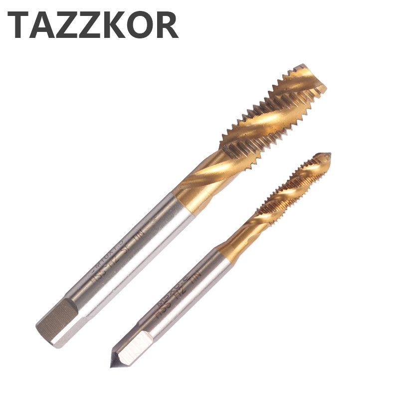 Spiral Flute Metric Thread Taps Straight Flute Machine Screw And Die Plug Set Machine Tap For HSS With Coating Titanium Material