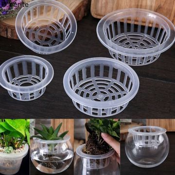 5pcs Plastic Mesh Pots Net Cloning Basket Hydroponic Aquarium Insert Plants Growth Flower Pot Tray Garden Supplies LNY9198