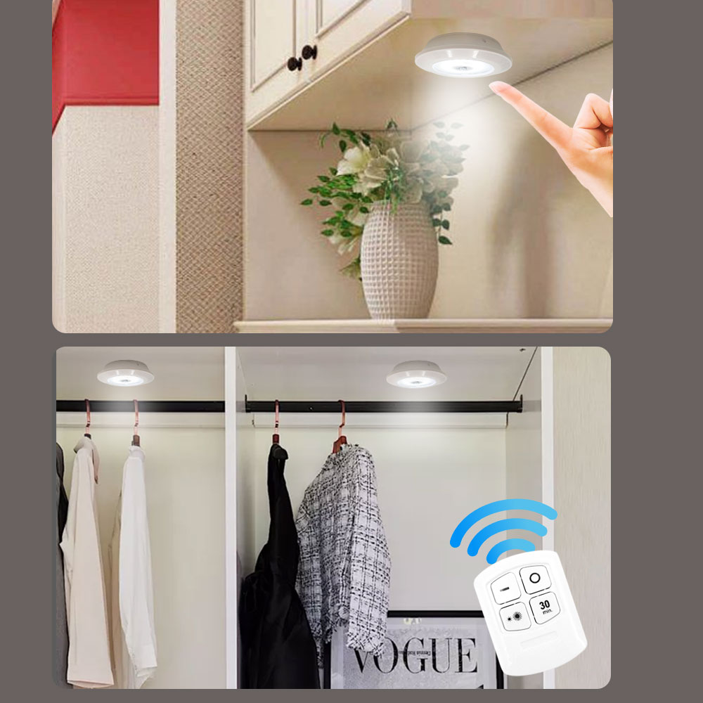 5W COB Wardrobe light Adjustable LED Remote Control Night Light Emergency Light Suitable for Kitchen Stairs Corridor Cabinet