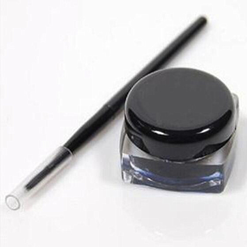 Black Waterproof Eyeliner cream Make Up Beauty Comestics Long-lasting Eye Liner gel Makeup Tools for eyeshadow with brush