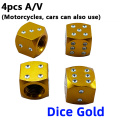 4PCS Dice Gold