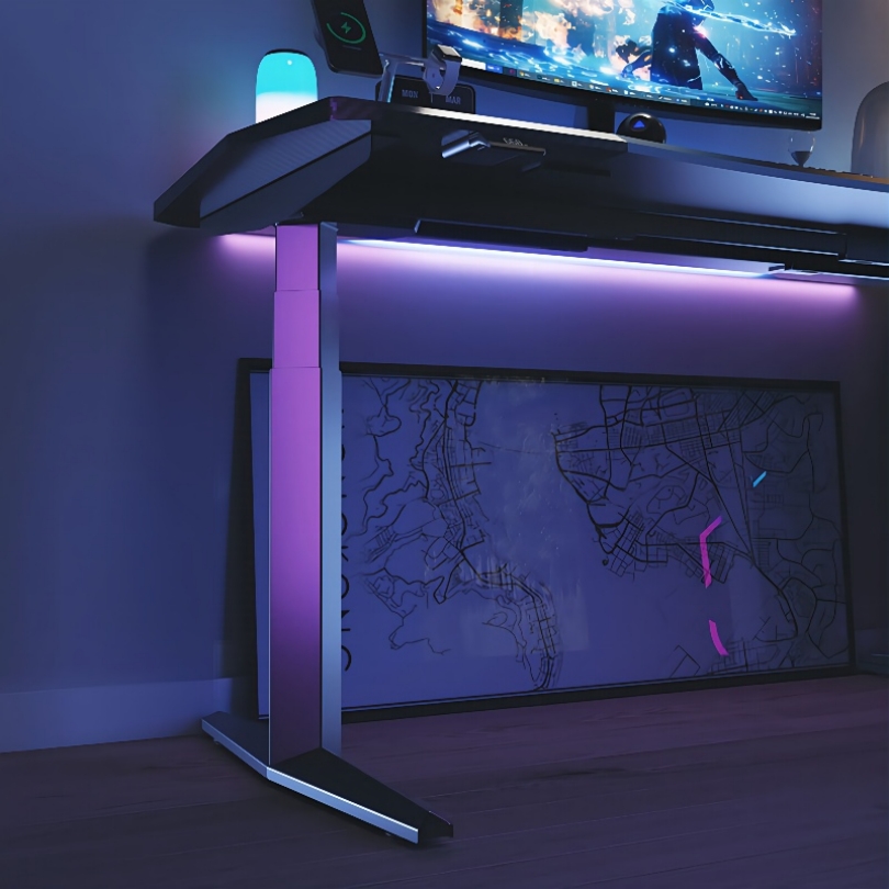 Black E Sports Game Standing Desk