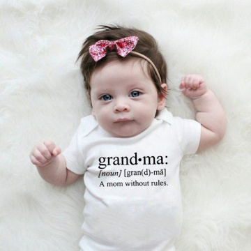 Grandma A Mom Without Rules Newborn Baby Rompers Baby Girl Clothes Boy Roupas Bebe Infant Jumpsuits Outfits Kids Clothing