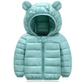 Hooded Down Coat Childrens' Winter Jacket Solid Cute Ears Outerwear Boys Girls Winter Baby Girl Winter Clothes Kids Down Jacket