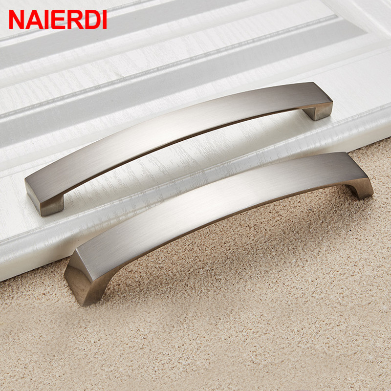 NAIERDI 10PCS Modern Style Cabinet Pulls Knobs Door Kitchen Handles Furniture Hardware Wardrobe Cupboard Handle Drawer Pulls