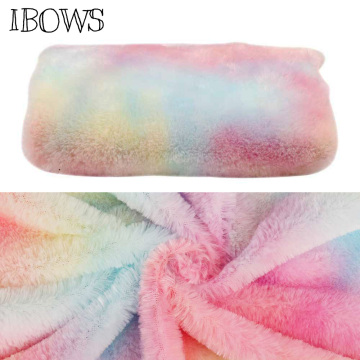 45*150cm Winter Plush Fabric Rainbow Color Warm Fabric for DIY Home Textile Clothes Toy Crafts Sewing Artificial Fur Fabric