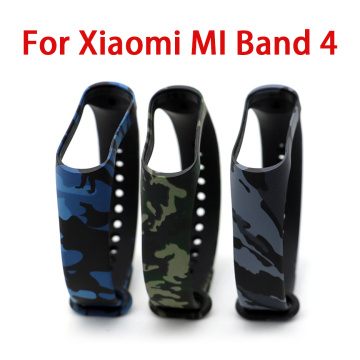 3 Colors Camouflage Sport Silicone Watch Band For XiaoMi Band M4 Smart Watch Wristband Replacement Band Smart Accessories