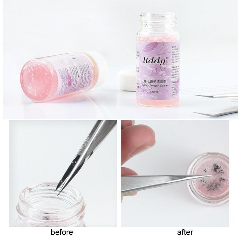 20ml Professional Eyelash Glue Remover Liquid Eyelash Cleaning Accessories Makeup Cleaner Sponge Eyelashes Extension Tweeze T8Q2