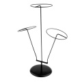 Premium Metal 3 Heads Hats Caps Wigs Display Holder Home Support Rack Hat Display Stand Hat Wig Storage Display Stand