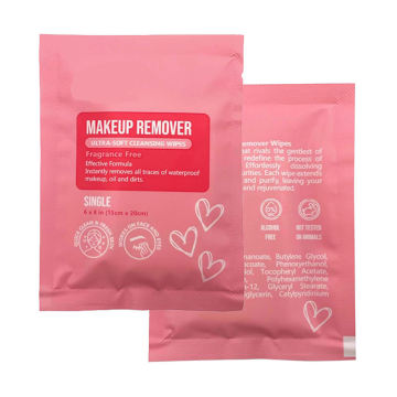 Customized individual packaging eyelid makeup wipes