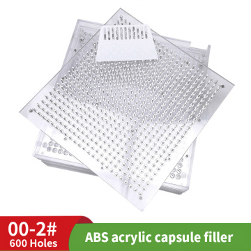 600 Hole 00 # 0 # 1 # 2 ABS Capsule Filling Plate Capsule Filling Machine Version Capsule Filler With Powder Plate