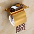 Bathroom Roll Toilet Paper Holder Stainless Steel Wall Mount Roll Tissue Rack Holder With Phone Shelf Paper Rack For Bathroom