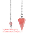 1PC Natural Stone Quartz Rock Choler Crystal Hexagonal Pointed Reiki Chakra Pendant Pendulum Jewelry Accessories for Unisex