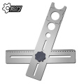 Multi-Functional Stainless Steel Ceramic Tile Hole Locator Ruler Adjustable Punching Hand Tool for House Decorated Work