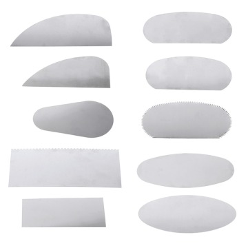 10PCS Pottery Clay Steel Scraper For Polymer Steel Cutter Ceramic Serrated Tools Dropshipping