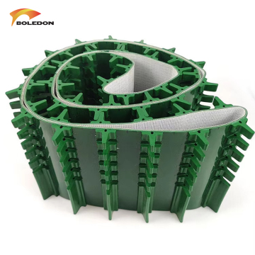 Green Food Grade Baffle Incline PVC Belt
