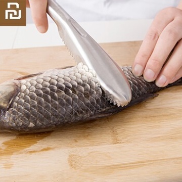 Youpin Household stainless steel fish scale planer Kitchen Bidirectional sawtooth manual rapid scraping scale