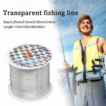 1 Pcs Strong Nylon Fishing Line high quality White 0.25/0.3/0.35/0.4mm Fishing Rope 110m/100m/80m/60m
