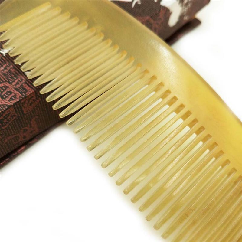 Natural Horn Comb Anti-static Portable Hair Smoothing Comb Prevent Hair Loss for Woman