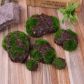 6pcs/Pack Fake Rock Green Foam Moss Stone Artificial Flower Wood Chip Micro Landscap Grass Plant Pet Toy Home Garden Decoration