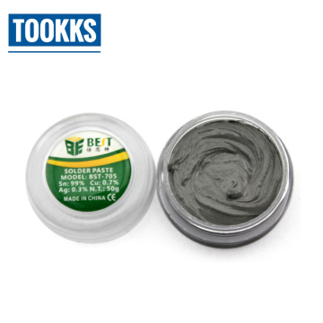 BST-705 50g Lead Free Solder Paste Strong Adhesive Silver Tin Welding Flux For PCB Mortherboard Repair