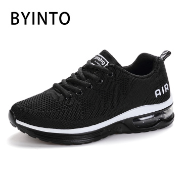 2021 Fashion Women Men Tennis Shoes Air Cushion Breathable Fly Weaving Sneakers Gym Unisex Sports Shoes Tenis Feminino Masculino