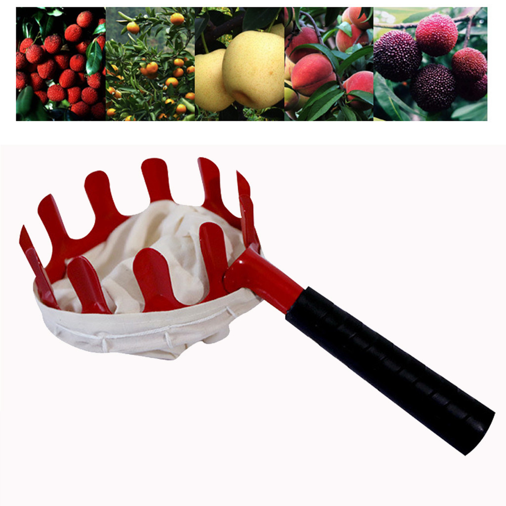 1Pc New Metal Fruit Picker Convenient Fabric Orchard Gardening Apple Peach High Tree Picking Tools #5