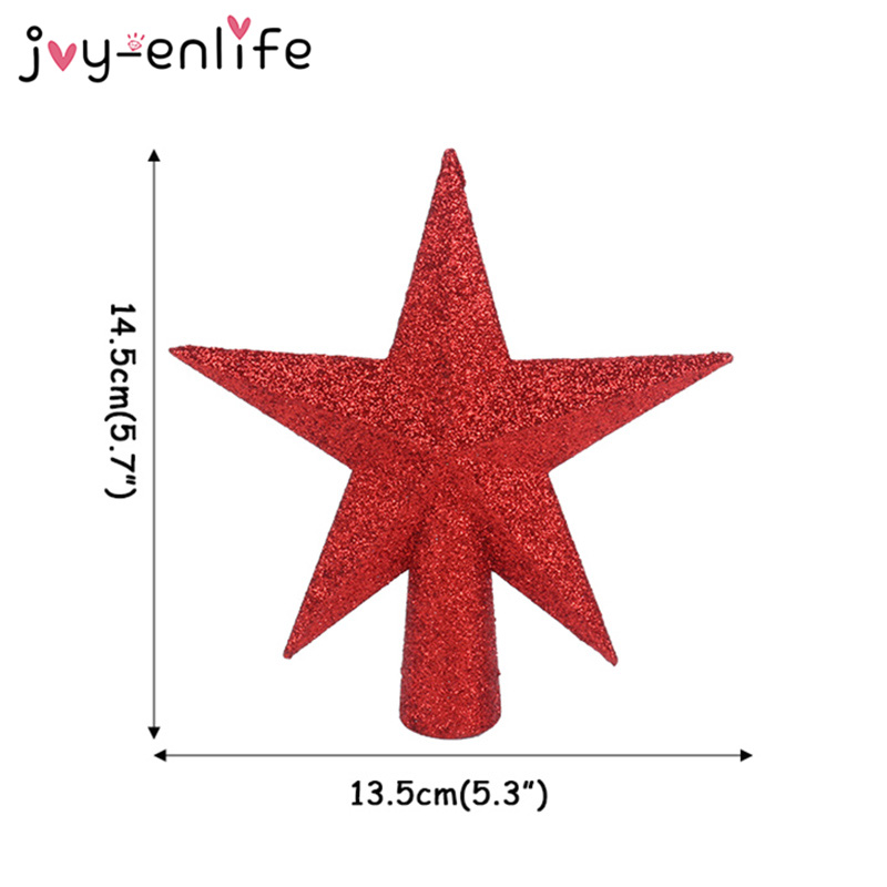 1pcs Glitter Stars Christmas Tree Top Xmas Ornaments Topper Christmas Tree Decoration For Home 2020 New Year Party Supplies